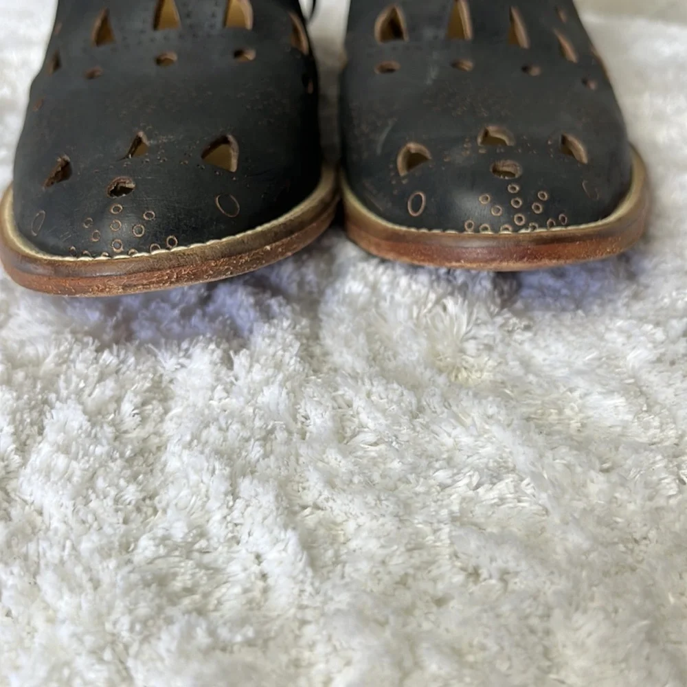 Musse & Cloud Anthropologie Coolise Leather Laser Cut Bootie